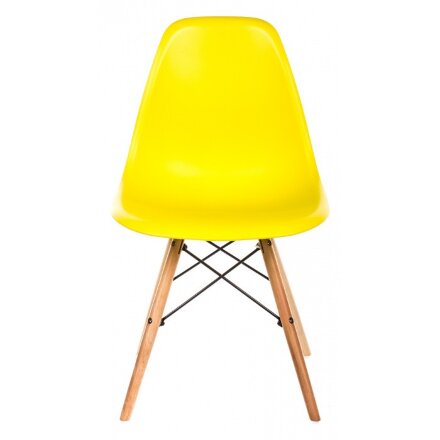 Стул деревянный Eames PC-015 желтый ножки дерево 