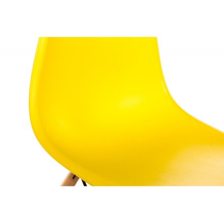 Стул деревянный Eames PC-015 желтый ножки дерево 