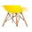 Стул деревянный Eames PC-015 желтый ножки дерево 
