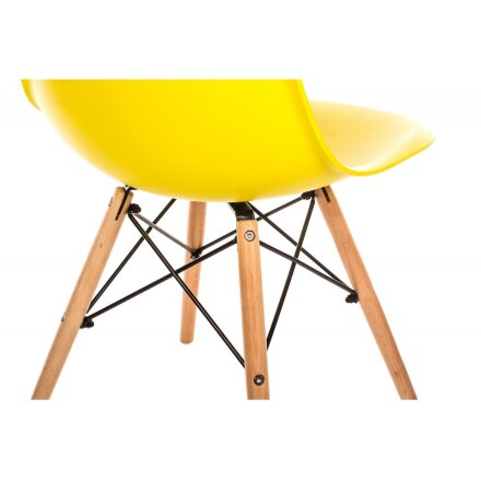 Стул деревянный Eames PC-015 желтый ножки дерево 