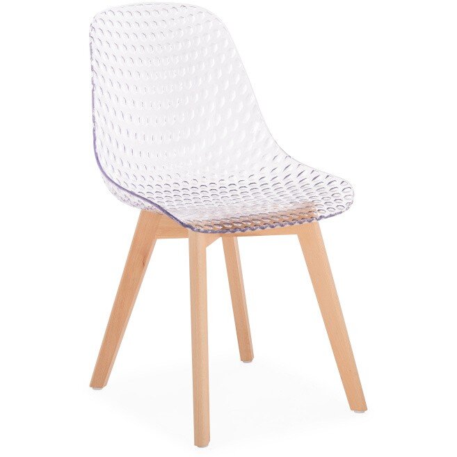 Пластиковый стул Vart clear / wood 
