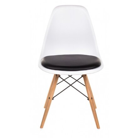Стул деревянный Eames PC-011 белый / черный 