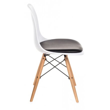 Стул деревянный Eames PC-011 белый / черный 