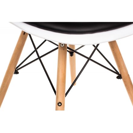 Стул деревянный Eames PC-011 белый / черный 