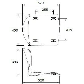 Стул пластиковый на металлокаркасе Pull-3 оранжевый RAL 2003 Оранжевый