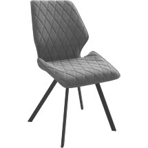 Стул DikLine 243PRO поворотный B22 GREY, ножки черные