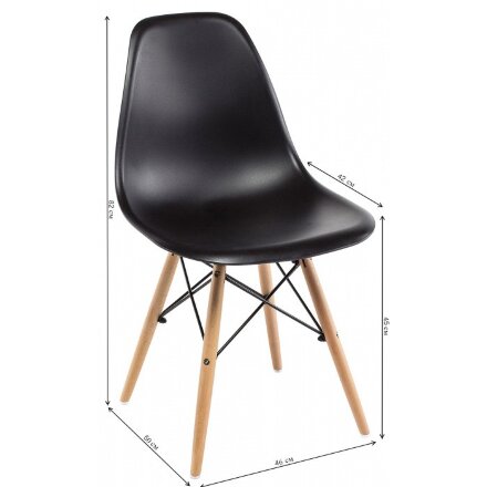 Стул деревянный Eames PC-015 черный 