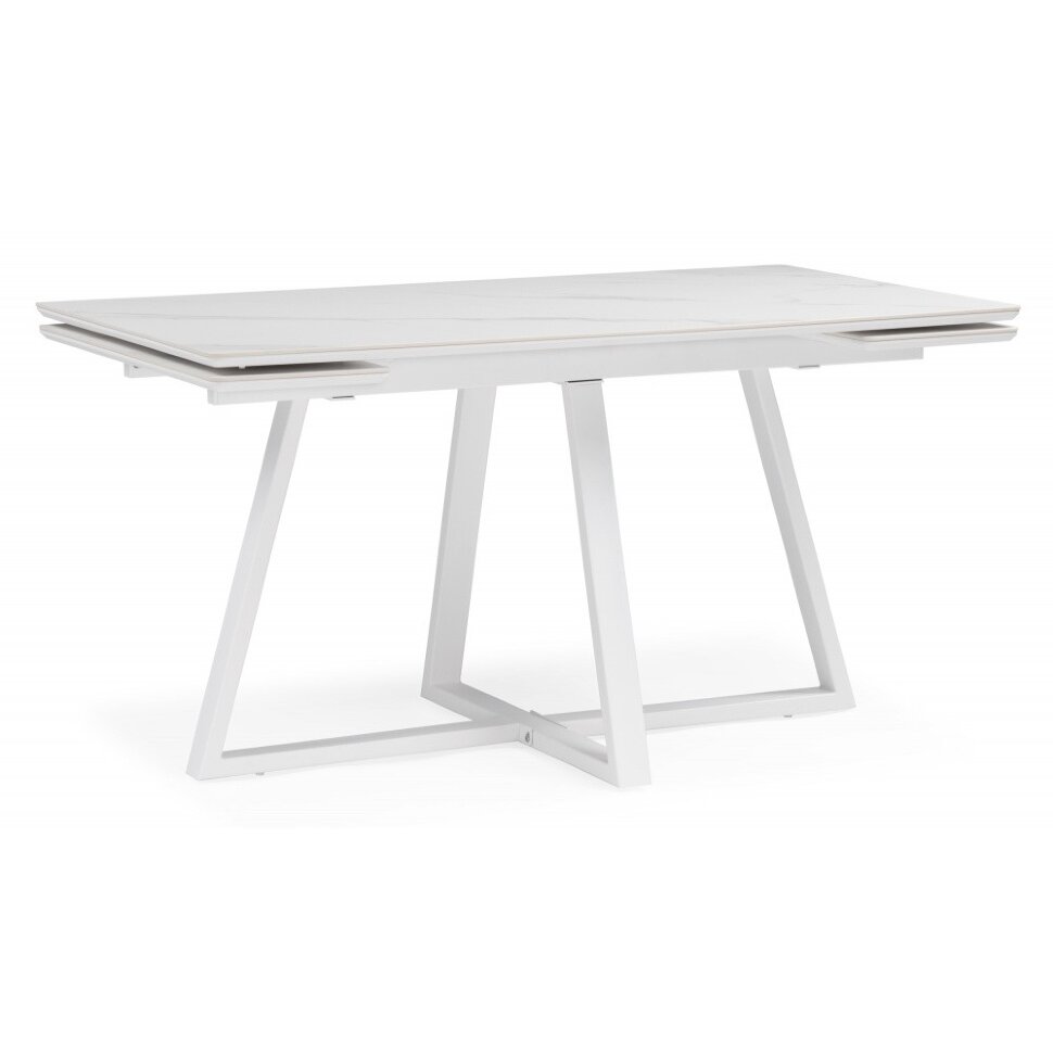 Керамический стол Памелла 140 (200) х 80 белый мрамор alpin white / snow white / белый Керамический стол Памелла 140 (200) х 80 белый мрамор alpin white / snow white / белый