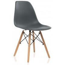 Стул деревянный Eames PC-015 grey