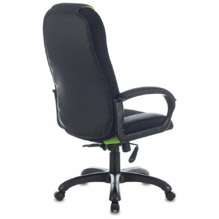 Кресло компьютерное BRABIX PREMIUM &quot;Rapid GM-102&quot;, НАГРУЗКА 180 кг, экокожа/ткань, черное/зеленое, 532419, GM-102_532419 Зеленый