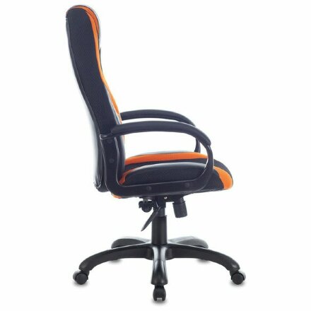 Кресло компьютерное BRABIX PREMIUM &quot;Rapid GM-102&quot;, НАГРУЗКА 180 кг, экокожа/ткань, черно/оранжевое, 532420, GM-102_532420 Оранжевый
