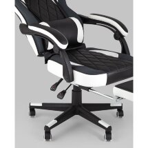 Кресло игровое TopChairs Virage черно-белое