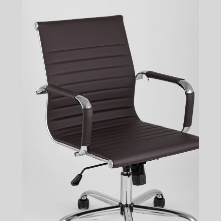 Кресло офисное TopChairs City S коричневое 