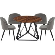 Обеденная группа Енлиан dark gray / brown / black