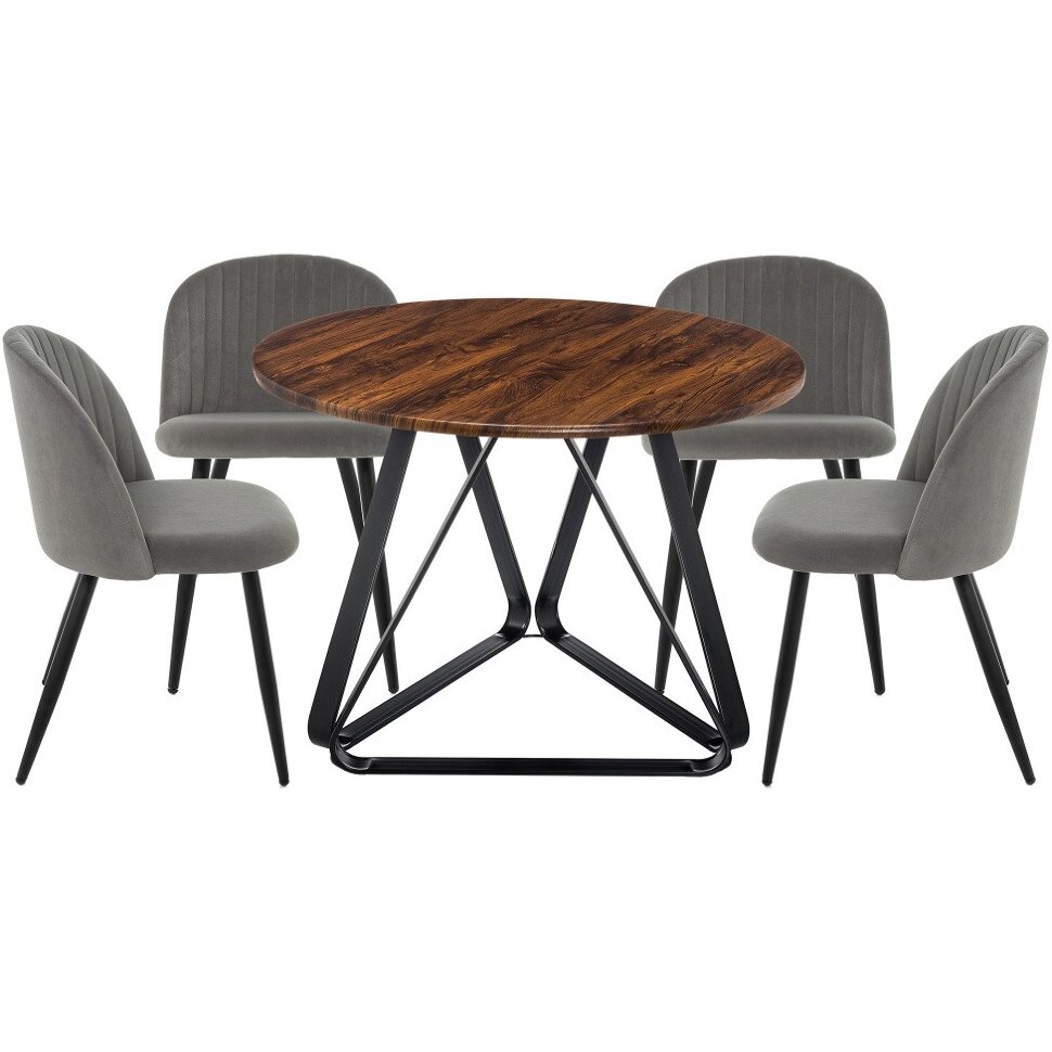 Обеденная группа Енлиан dark gray / brown / black Обеденная группа Енлиан dark gray / brown / black