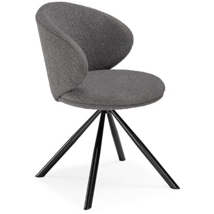 Стул на металлокаркасе Solomon крутящийся gray / black 