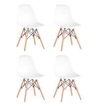 Стул Eames Style DSW белый x4 (разборный каркас)