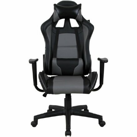 Кресло компьютерное BRABIX &quot;GT Racer GM-100&quot;, две подушки, экокожа, черное/серое, 531926 Серый