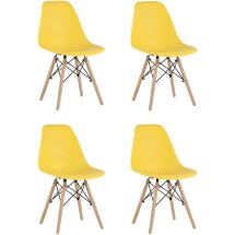 Стул Eames Style DSW желтый x4 (разборный каркас)