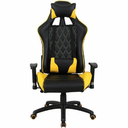 Кресло компьютерное BRABIX &quot;GT Master GM-110&quot;, две подушки, экокожа, черное/желтое, 531927 Желтый