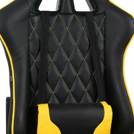 Кресло компьютерное BRABIX &quot;GT Master GM-110&quot;, две подушки, экокожа, черное/желтое, 531927 Желтый