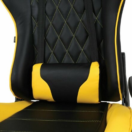 Кресло компьютерное BRABIX &quot;GT Master GM-110&quot;, две подушки, экокожа, черное/желтое, 531927 Желтый