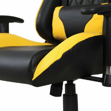 Кресло компьютерное BRABIX &quot;GT Master GM-110&quot;, две подушки, экокожа, черное/желтое, 531927 Желтый