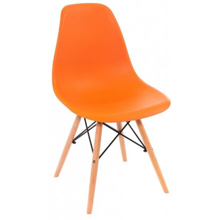 Стул деревянный Eames PC-015 оранжевый 