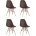 Стул Eames Style DSW коричневый x4 (разборный каркас) 