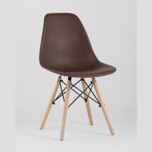 Стул Eames Style DSW коричневый x4 (разборный каркас)