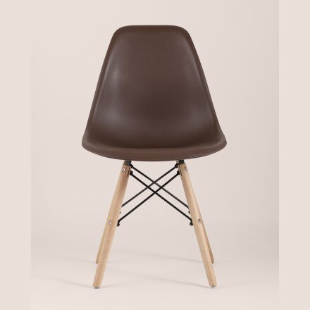 Стул Eames Style DSW коричневый x4 (разборный каркас) 