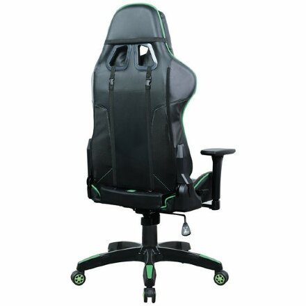 Кресло компьютерное BRABIX &quot;GT Carbon GM-120&quot;, две подушки, экокожа, черное/зеленое, 531929 Зеленый