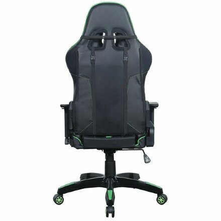 Кресло компьютерное BRABIX &quot;GT Carbon GM-120&quot;, две подушки, экокожа, черное/зеленое, 531929 Зеленый