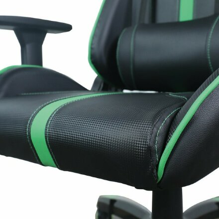 Кресло компьютерное BRABIX &quot;GT Carbon GM-120&quot;, две подушки, экокожа, черное/зеленое, 531929 Зеленый