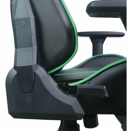 Кресло компьютерное BRABIX &quot;GT Carbon GM-120&quot;, две подушки, экокожа, черное/зеленое, 531929 Зеленый