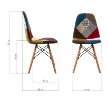 Стул деревянный Mille multicolor