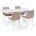 Керамический стол Вилли 140 (200) х 80 белый мрамор alpin white / snow white / белый 