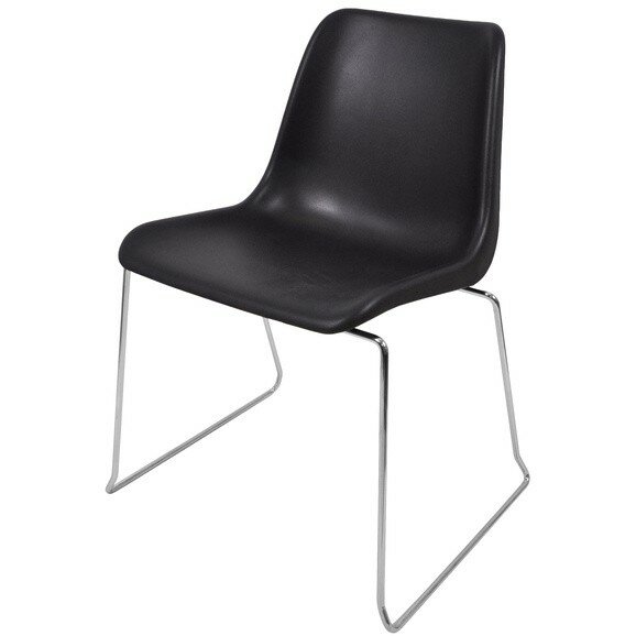 Стул пластиковый на металлокаркасе Vicenza -3 Nero Black Черный