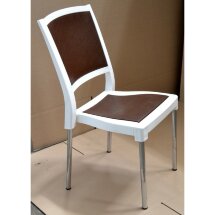 Стул пластиковый NEW Classic двухцветный на металлокаркасе зеленый