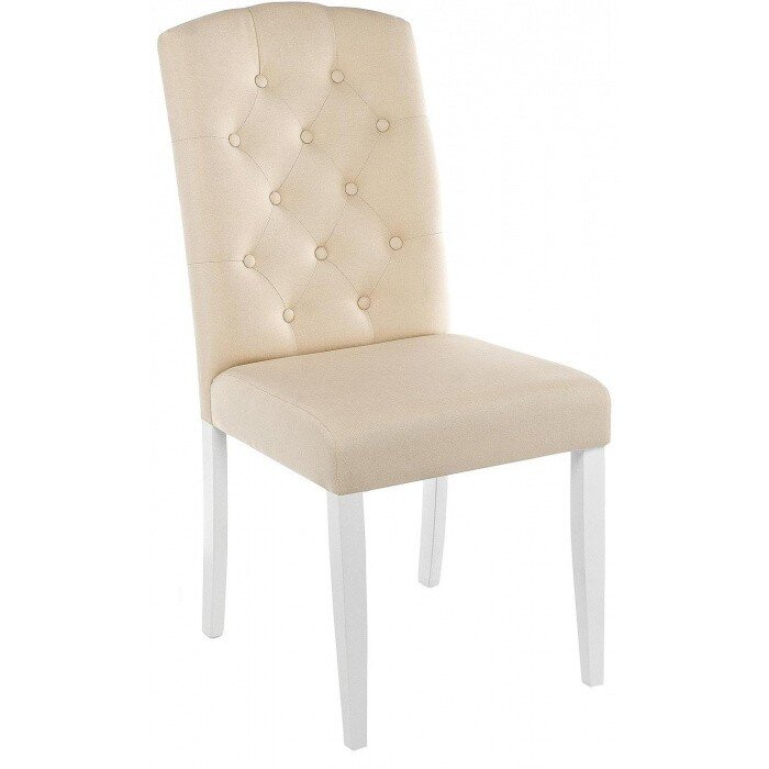 Стул деревянный Menson white / fabric сream Стул деревянный Menson white / fabric сream