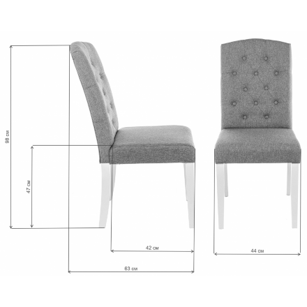 Стул деревянный Menson white / fabric сream 