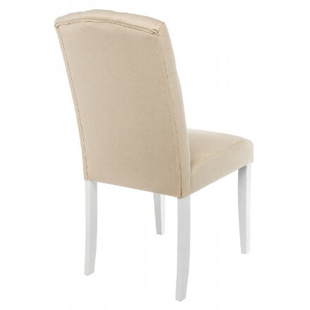 Стул деревянный Menson white / fabric сream 
