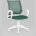 Кресло офисное TopChairs ST-BASIC-W зеленый крестовина пластик белый 