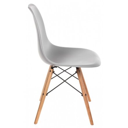 Стул деревянный Eames PC-015 серый 