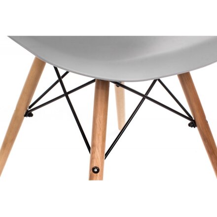 Стул деревянный Eames PC-015 серый 