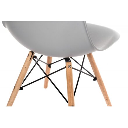 Стул деревянный Eames PC-015 серый 