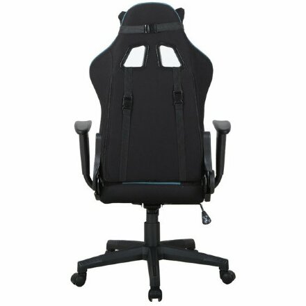 Кресло компьютерное BRABIX &quot;GT Racer GM-100&quot;, две подушки, ткань, черное/голубое, 531818 Голубой